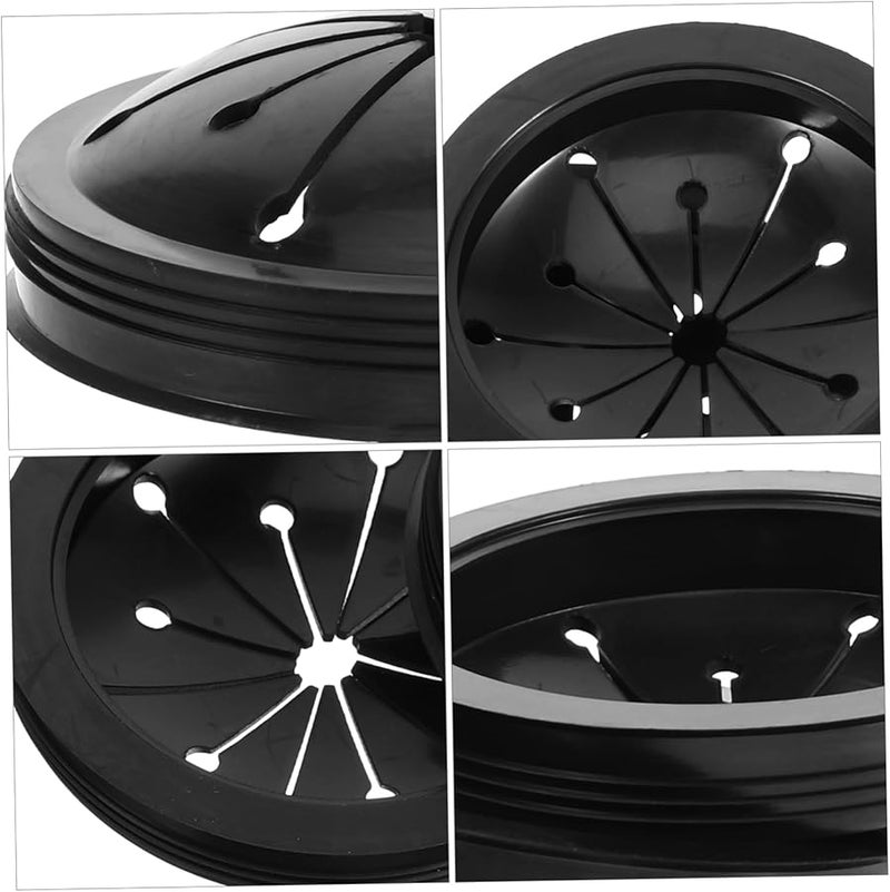 2Pcs Black Garbage Disposal Splash Guard Removable Sink Baffle Durable Easy Install - Image 2